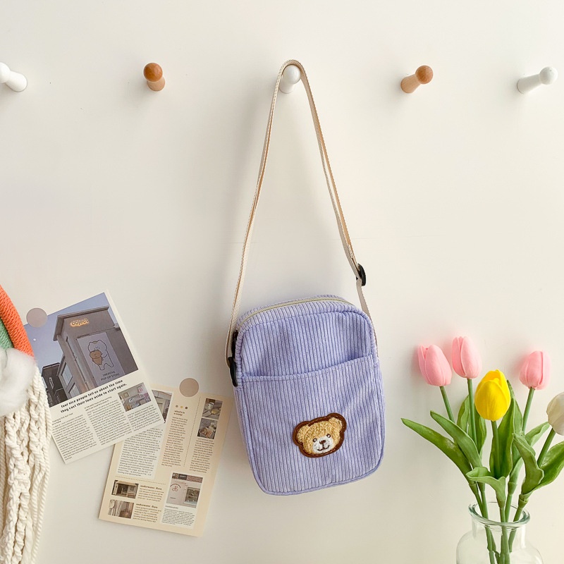 Túi Đeo Vai Vải Nhung Đựng Điện Thoại Thời Trang Cho Nữ