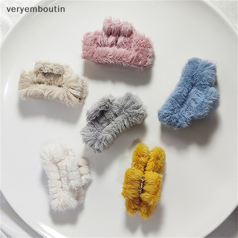 Kẹp Tóc Phủ Lông Thời Trang Thu Đông Ngọt Ngào Cho Nữ