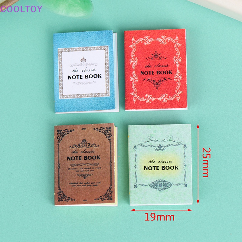 Set 4 Cuốn Sổ Mini Tỉ Lệ 1: 12 Dùng Để Trang Trí Nhà Búp Bê