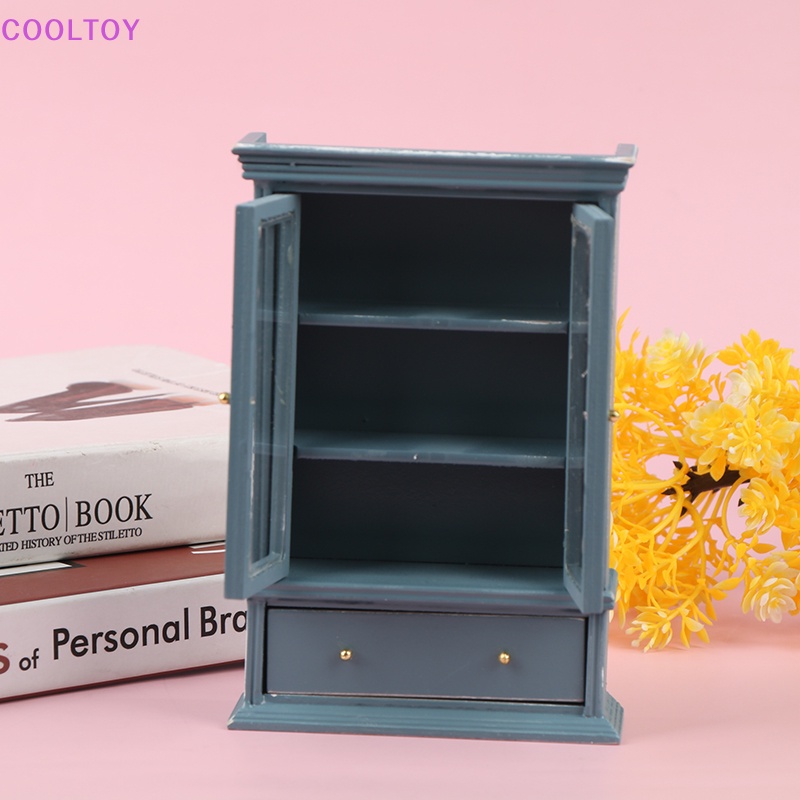 Mô Hình Kệ Sách Hai Cửa Tỉ Lệ 1: 12 Trang Trí Nhà Búp Bê