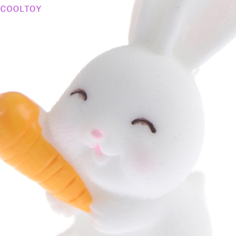 Set 4 Tượng Thỏ Và Cà Rốt Mini Trang Trí Bánh Kem