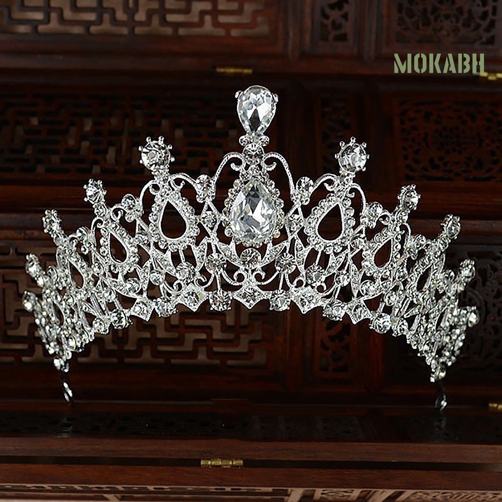 Vương Miện Cài Tóc Đính Đá Lấp Lánh Cho Cô Dâu