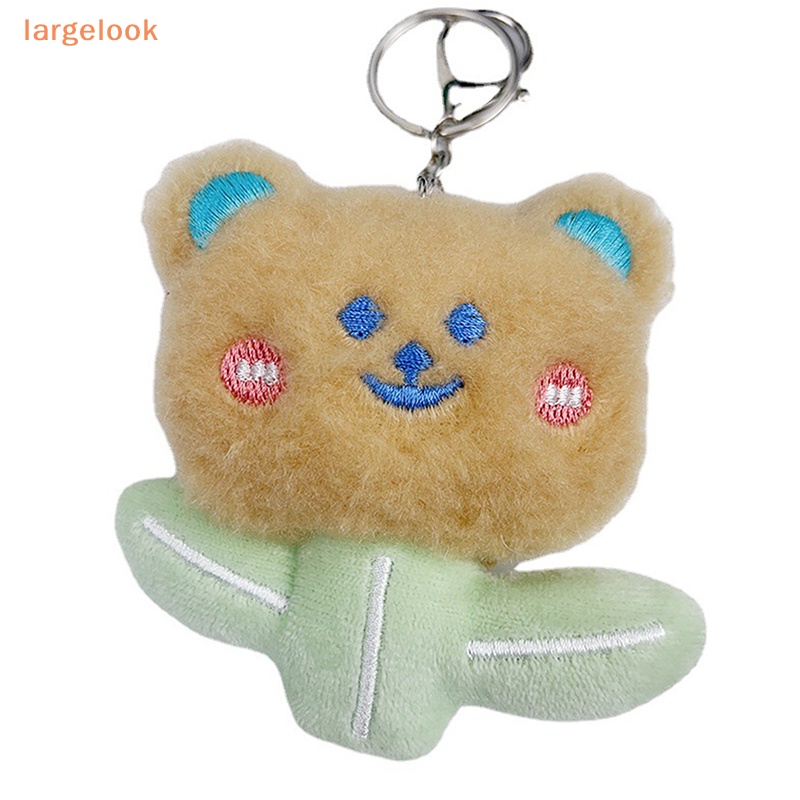 Móc Khóa Hình Gấu / Thỏ 3D Bằng Lông Nhung Dễ Thương Xinh Xắn