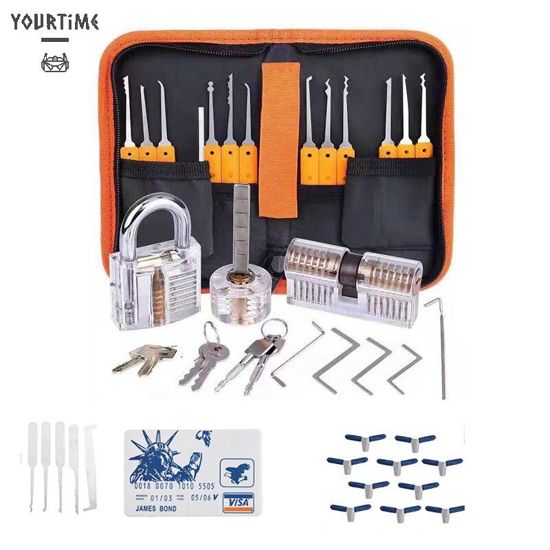 Bộ 42 Chìa Khóa Gãy Tự Động Với 3 Khóa Trong Suốt Nhỏ Gọn Dành Cho Người Mới Bắt Đầu