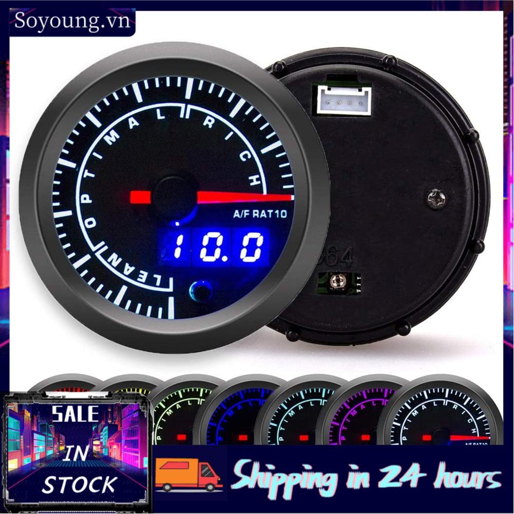 Soyoung Universal Fuel Ratio Gauge Pointer  Digital Display 52mm Dia Auto Instr