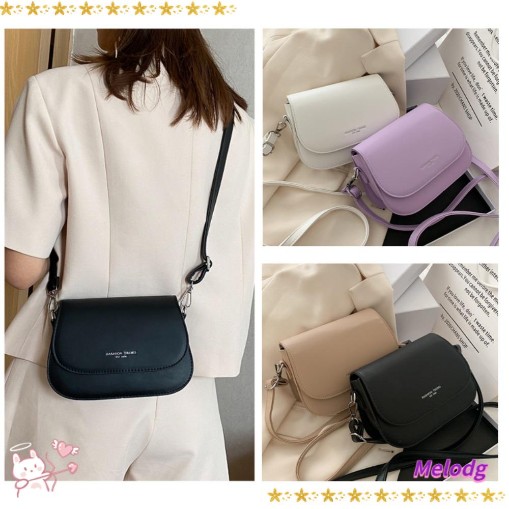 MELODG Túi Đeo Chéo Dáng Vuông Nhỏ Phối Dây Xích Thời Trang Hè Trẻ Trung