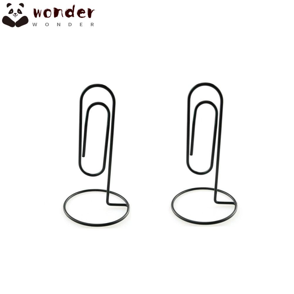 Giá Đỡ Giấy Ghi Chú / Ảnh Để Bàn Bằng Kim Loại Màu Đen Tiện Dụng Cho Gia Đình