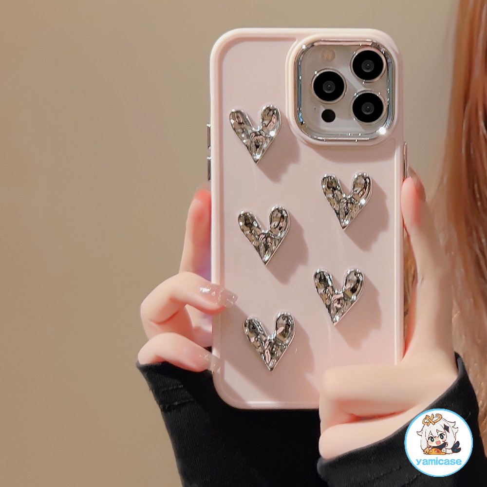 Ốp Điện Thoại Silicone Tình yêu 3D Cho Iphone 15 11 12 13 14 Pro Max 7Plus 8Plus