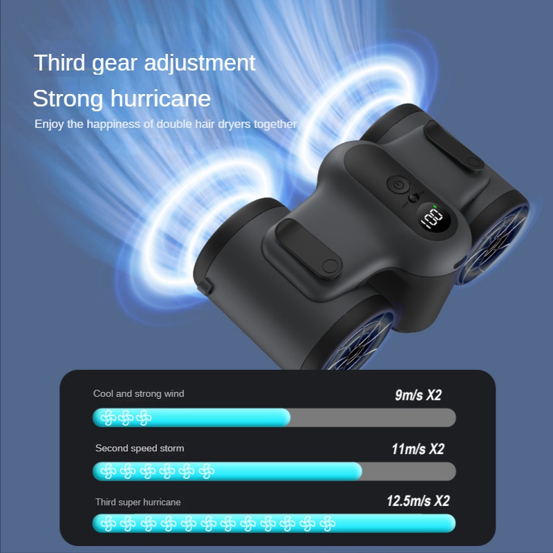 Quạt Điện Cầm Tay Chạy Pin 10000MAh Không Ồn Có Thể Sạc Lại Tiện Dụng