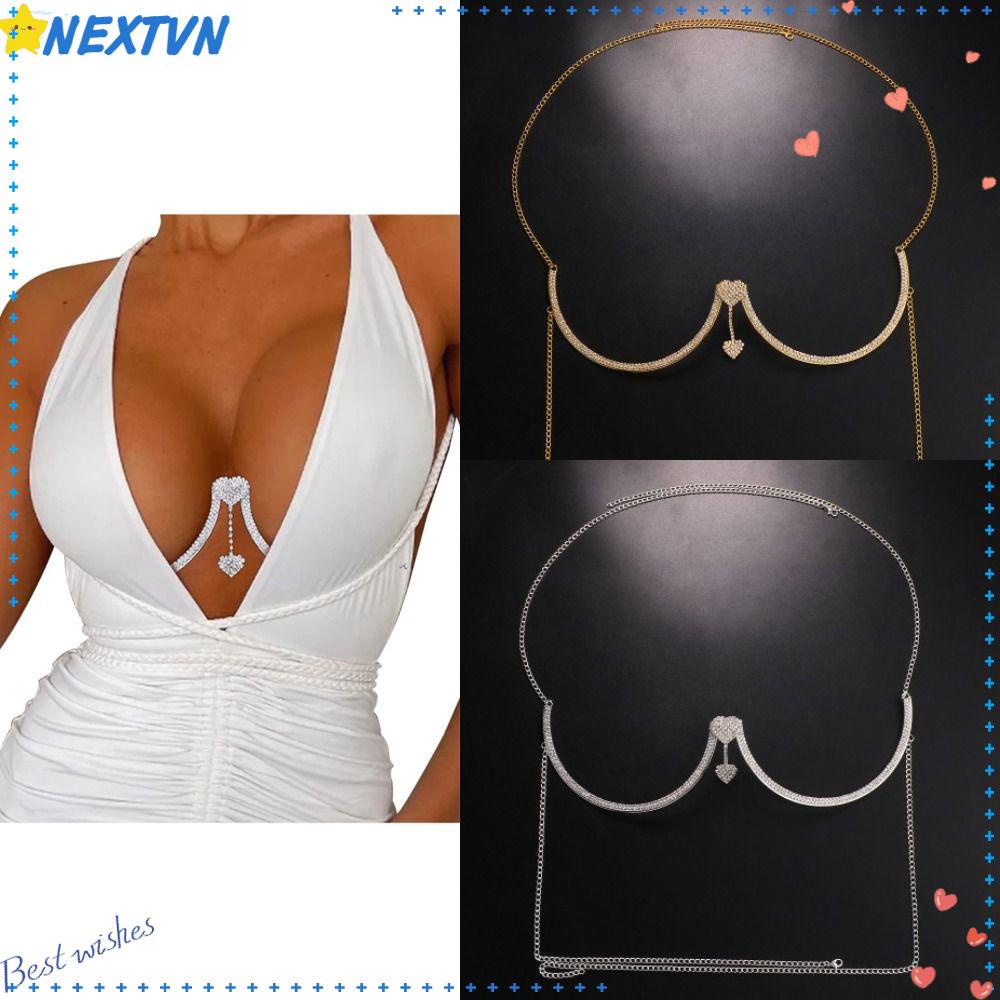 Dây Chuyền Cơ Thể Dạng Chuỗi Màu Sắc Bạc Gợi Cảm