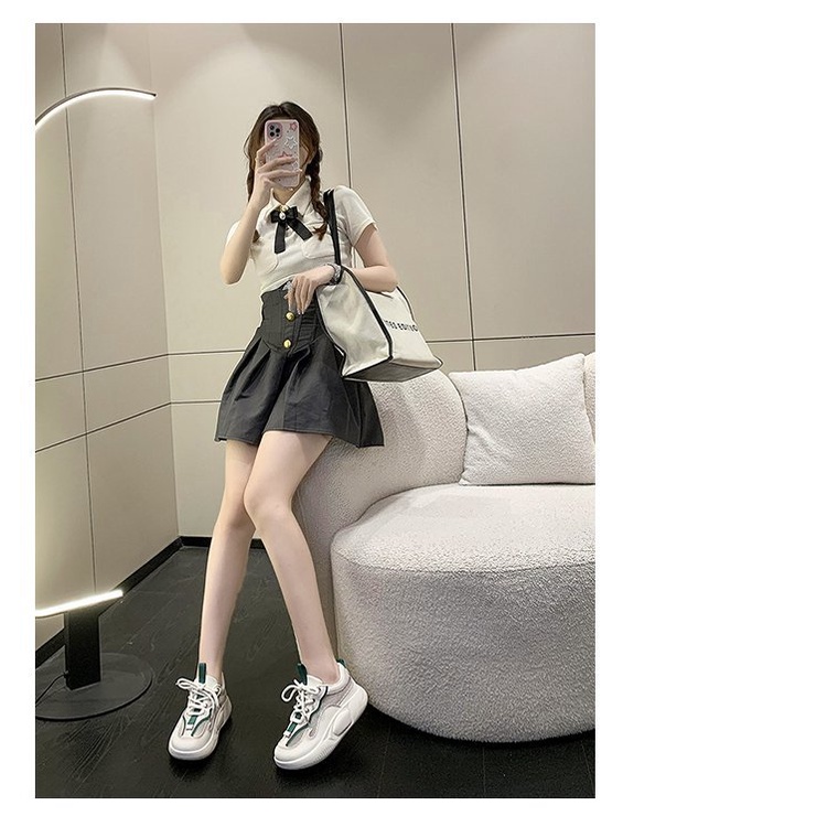 Giày Thể Thao Da Mềm Thoáng Khí Phong Cách Hàn Quốc Cho Nữ