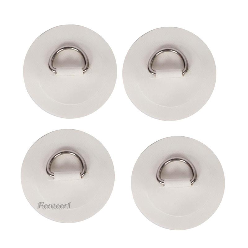 1 [Fenteer1] 4 Miếng Dán Vòng Chữ D Bằng Thép Không Gỉ Cho Thuyền Không Cần Khoan Lỗ