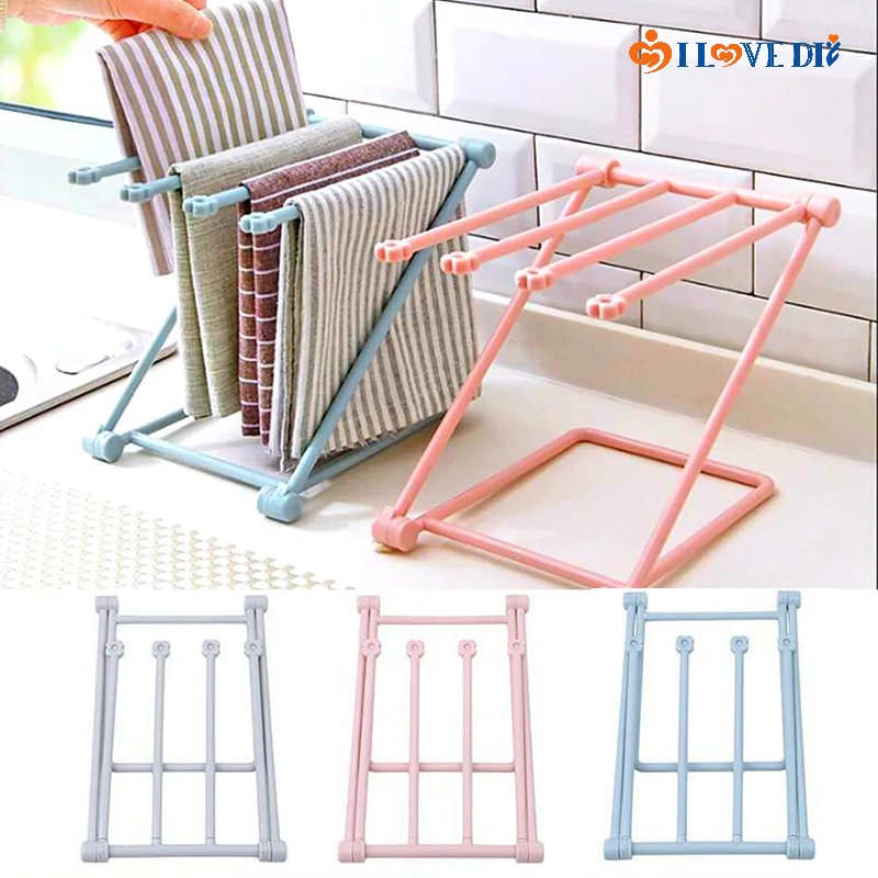 Giá Đỡ Khăn Tắm / Cốc Đa Năng Bằng PP Gấp Gọn Tiết Kiệm Không Gian