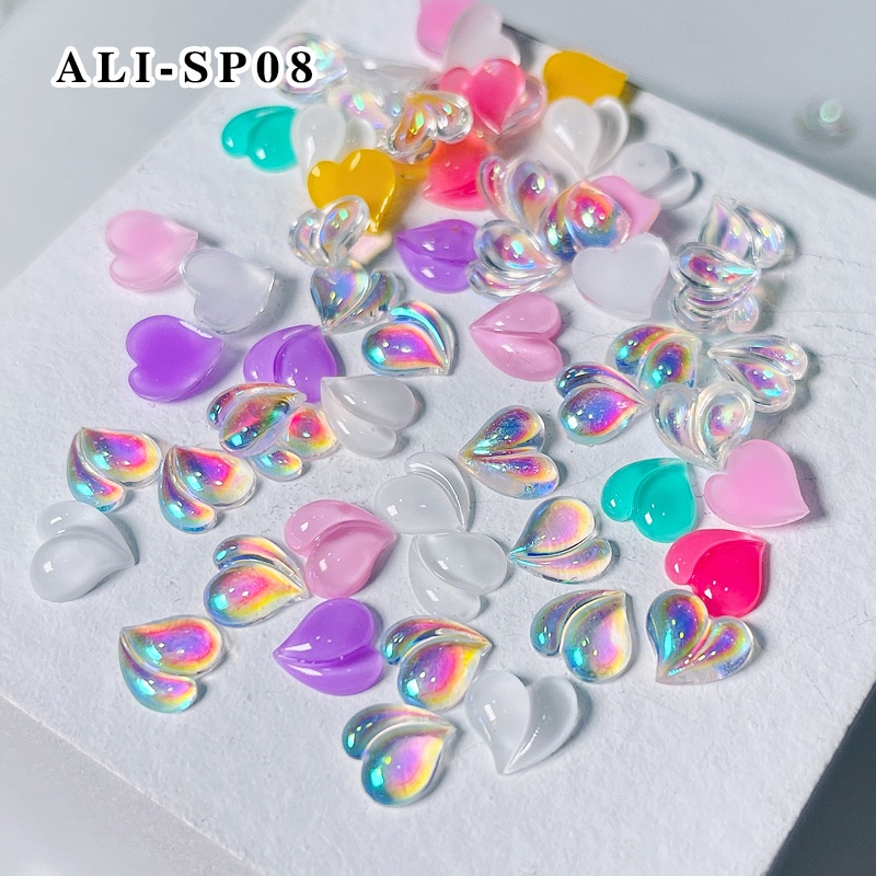Đá Quý Resin, Bow, Hoa, Bướm, Trái Tim, Và nhiều hình dạng để trang Trí Móng 2023.