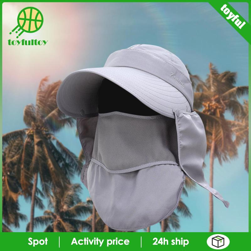 Tấm Che Mặt Chống Nắng Có Nắp Đậy Cổ Tháo Rời Được Dành Cho Nam Nữ Đi Biển