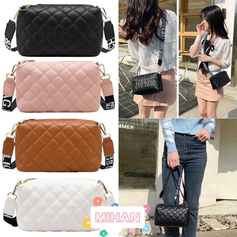 Túi Đeo Chéo Da PU Phối Dây Xích Thời Trang Cho Nữ MIHAN1