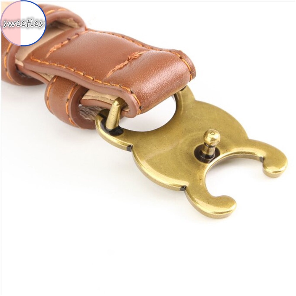 Thắt Lưng Da PU Hai Nút Chữ C Có Thể Điều Chỉnh Kích Thước Thời Trang Hàn Quốc Cho Nữ