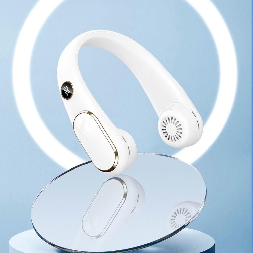 ESPO Quạt Làm Mát Đeo Cổ Không Cánh 4 Tốc Độ Có Màn Hình LED Sạc Cổng Usb Dùng Khi Chơi Thể Thao Ngoài Trời