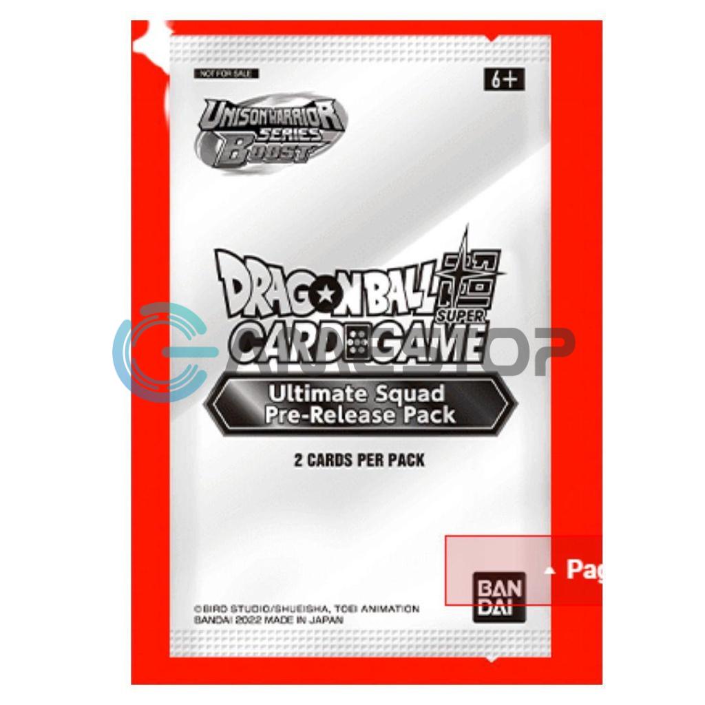 Thẻ bài Dragon Ball TCG Ultimate Squad Pre-Release Pack Build Deck Bandai phiên bản tiếng Anh DBTCGUSBP02
