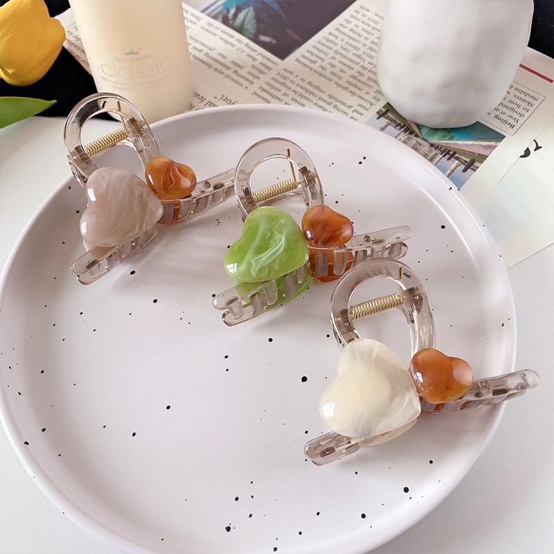 Kẹp Tóc Hình Trái Tim Phong Cách Mới Mùa Hè 2023