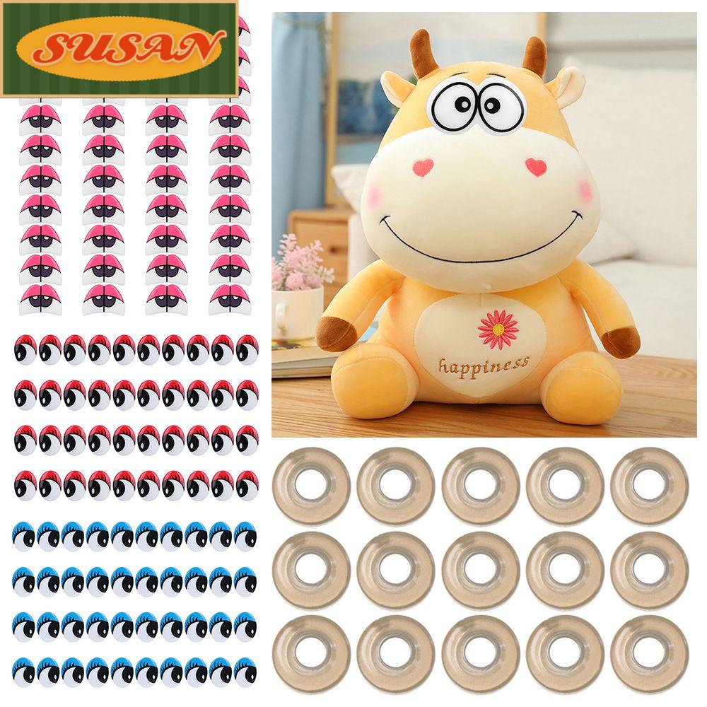 Set 20 Cặp Mắt Hoạt Hình Nhiều Màu Kèm Vòng Đệm Cho Búp Bê