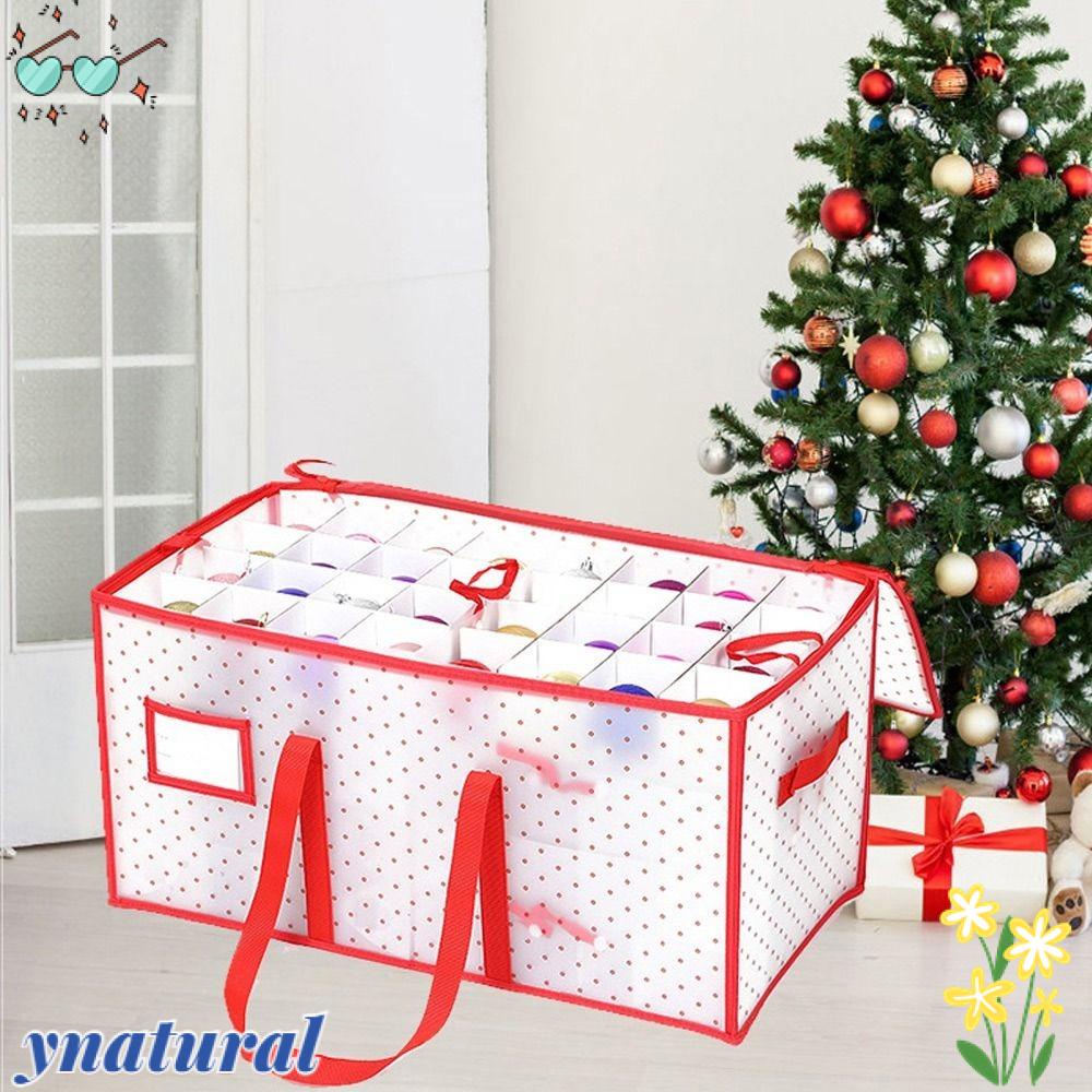 YNATURAL Hộp Đựng Đồ Dùng Trang Trí Giáng Sinh Nhiều Ngăn Tiện Dụng