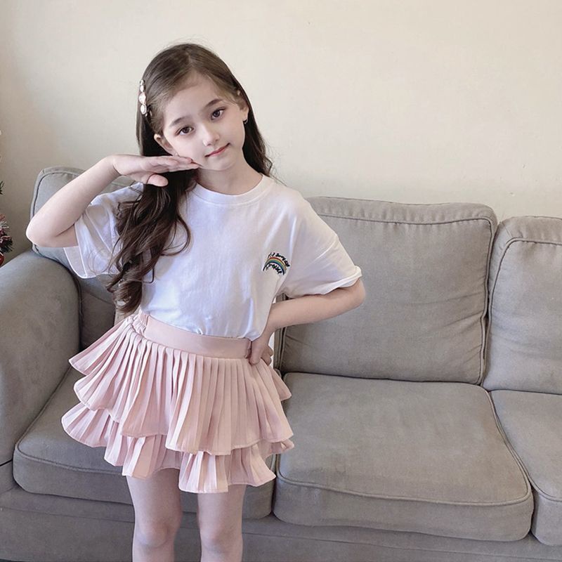 Chân Váy Pettiskirt Màu Trơn Phong Cách Phương Tây Thời Trang Mùa Hè 2023 Mới Cho Bé Gái