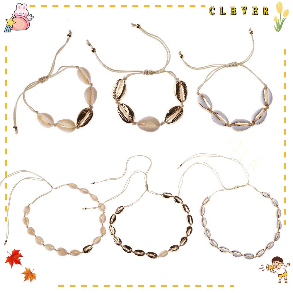 Bộ Vòng cổ Mặt Vỏ Sò Tự Nhiên 3 Kiểu Khác Nhau