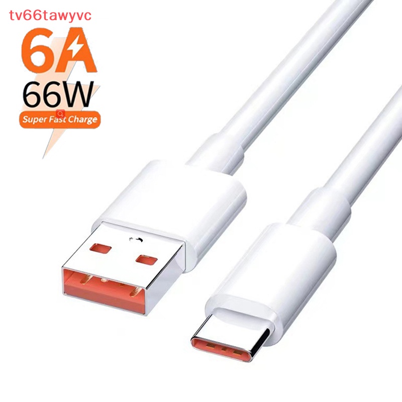 2 mét 6A 66W USB Type-C Cáp sạc siêu nhanh cho Xiaomi Samsung Huawei mới