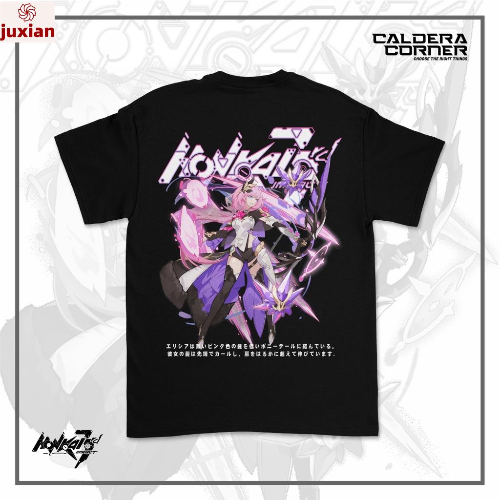 Honkai Impact Elysia Áo Thun Trò Chơi Ngọt Ngào Cho Nữ