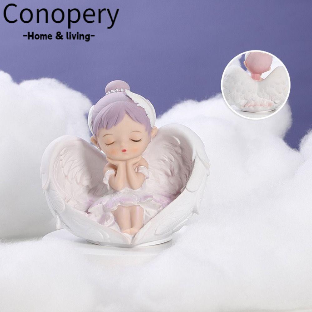 CONOPERY Tượng Thiên Thần Múa Ba Lê Để Bàn Trang Trí Phòng Ngủ Dễ Thương