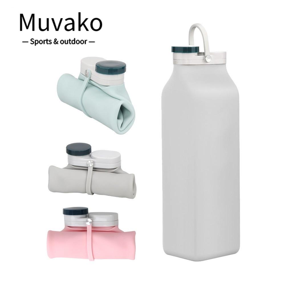 MUVAKO Bình Nước Thể Thao Bằng Silicone Tiện Dụng