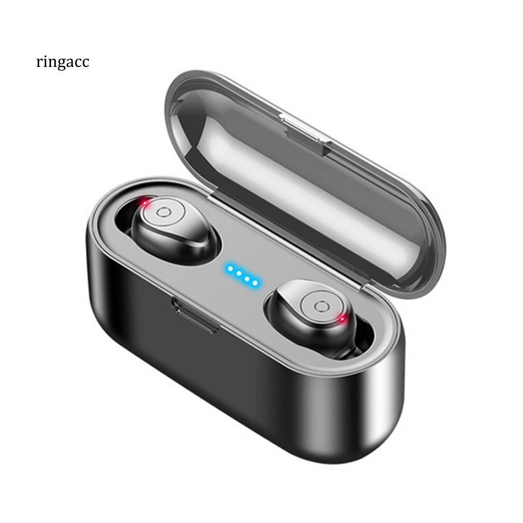 1 Cặp Tai Nghe Nhét Tai Không Dây Bluetooth RGA F9 ABS Chống Thấm Nước Có Thể Thay Đổi 50