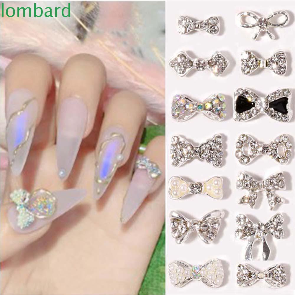 Móng Tay Giả Đính Nơ Xinh Xắn|Kính 3D Siêu Sáng Bóng|Miếng Dán Trang Trí Móng Tay Nghệ Thuật DIY