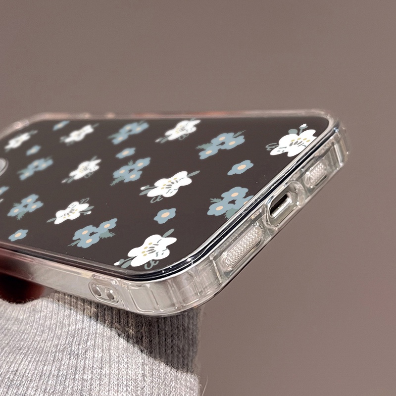Ốp Điện Thoại Tráng Gương Họa Tiết Hoa Xinh Xắn Cho IPhone 11 12 13 14 12Pro 13Pro 14Pro Pro Max XR X XS Max