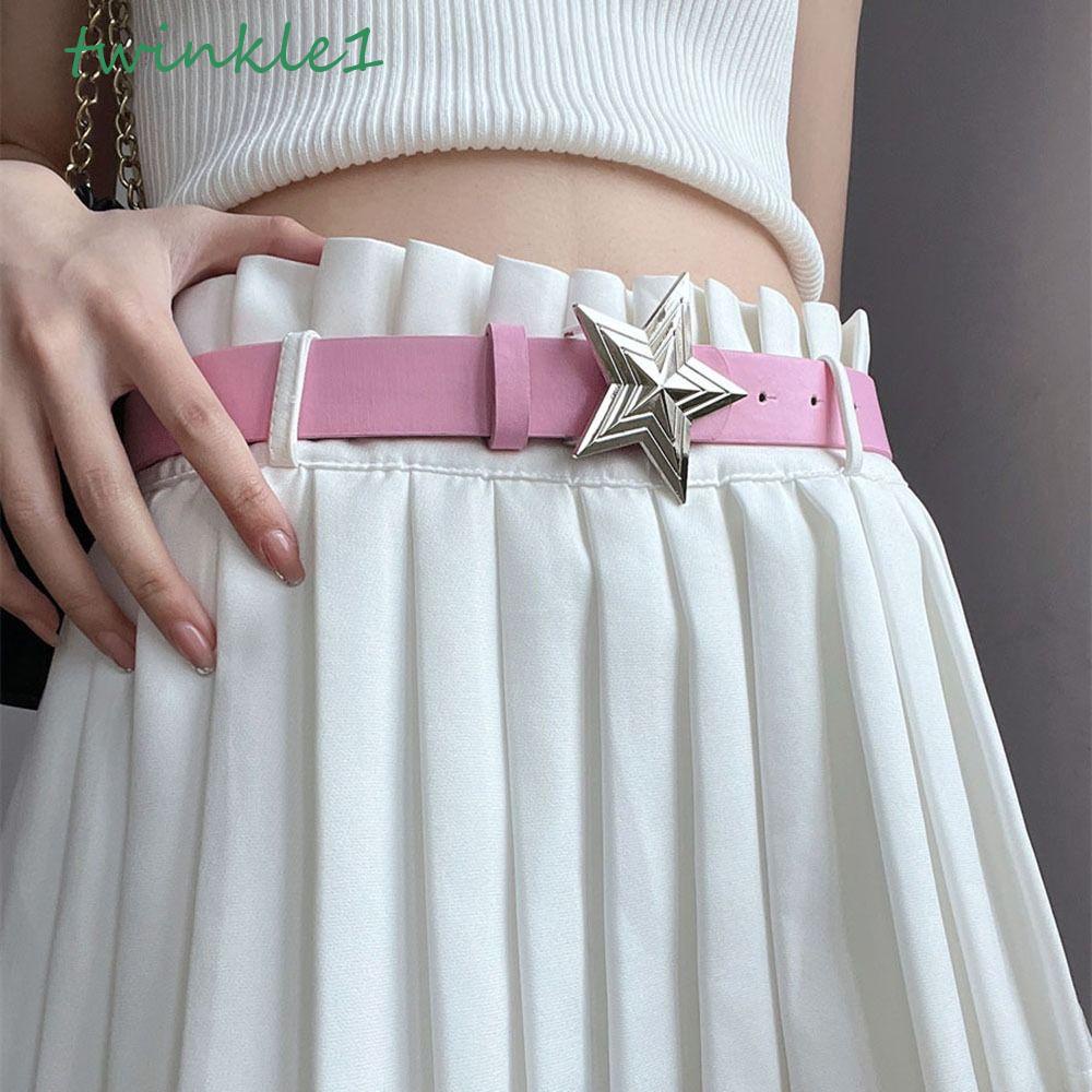 TWINKLE Thắt Lưng Họa Tiết Ngôi Sao Năm Cánh Đính Đá Lấp Lánh Thời Trang Cho Nữ Y2k