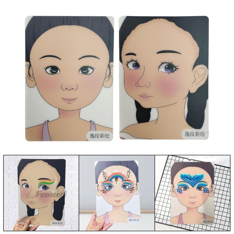 [Fenteer1] Khuôn Tập Vẽ Trang Điểm Tiện Lợi Dành Cho Trẻ Em