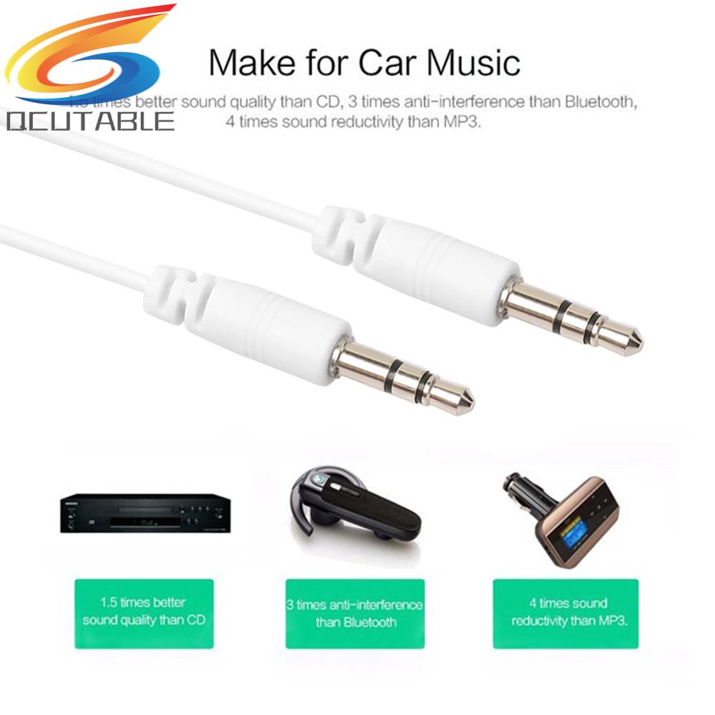 Dây Cáp Âm Thanh 3.5 mm 1 / 8 Sang 1 / 8 AUX Chuyên Dụng Cho Tai Nghe Trên Xe Hơi