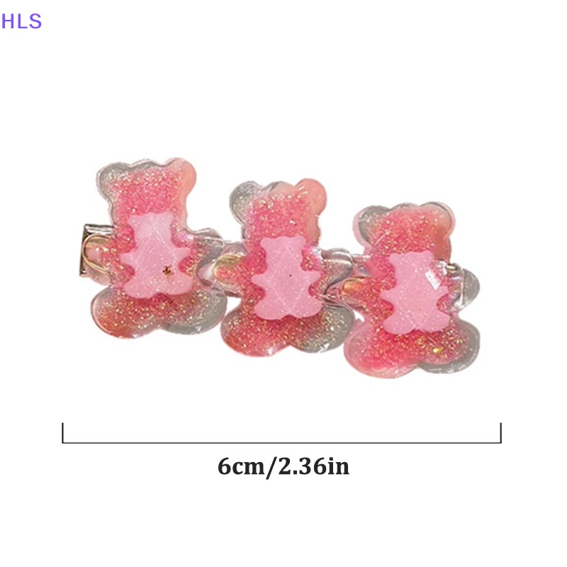Kẹp Tóc Hình Gấu Nhỏ Lấp Lánh Thời Trang Mùa Hè Cho Nữ