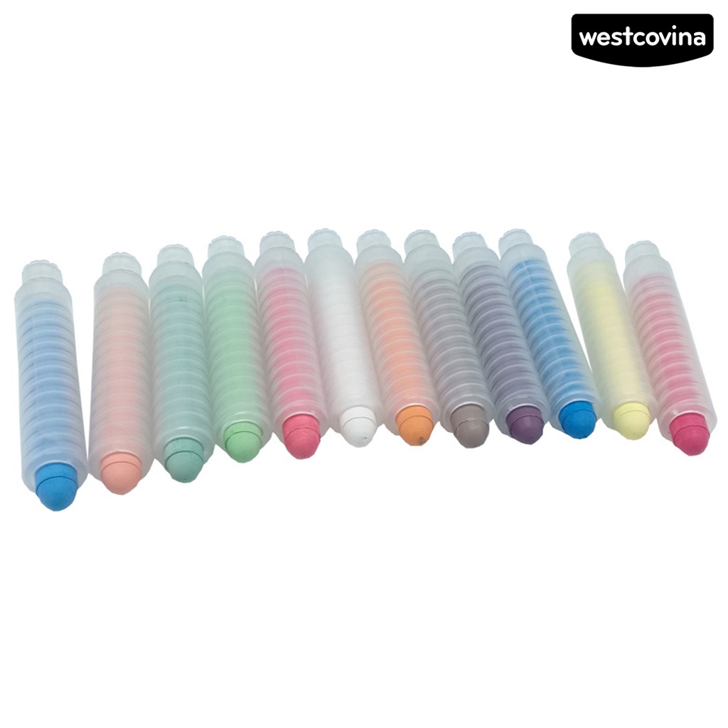 [WSTN] [WSTN]✎Set 12 Phấn Vẽ Graffiti 12 Màu Không Bụi Có Thể Giặt Được Kèm Vỏ Bọc Dành Cho Trẻ Em