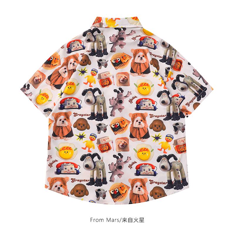 Áo Sơ Mi Ngắn Tay Dáng Rộng In Hoạt Hình Toy Story Kiểu Đường Phố Nhật Bản Cá Tính Cho Nam Và Nữ