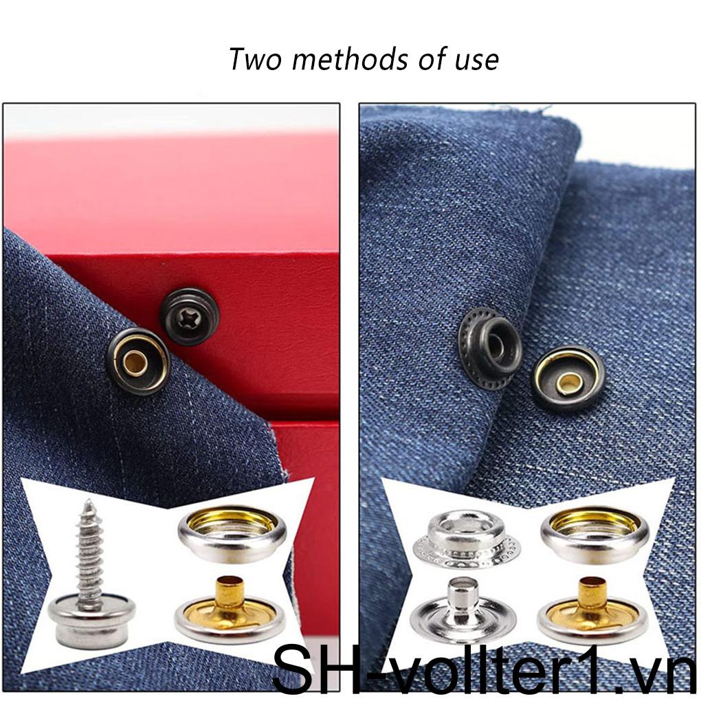 1 Bộ Nút Áo Sơ Mi Bằng Thép Không Gỉ Kèm Hộp Đựng Ốp