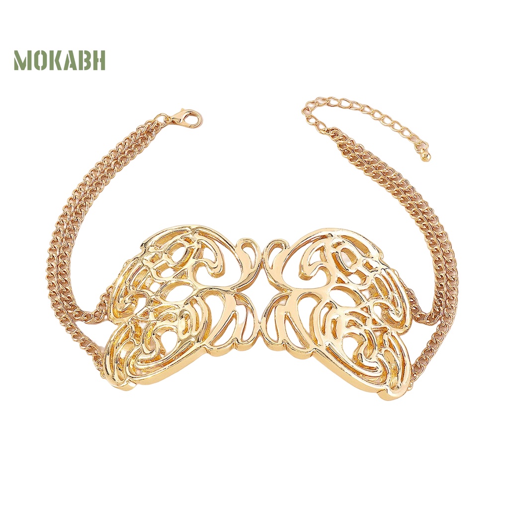 Vòng Cổ Choker Kim Loại Mặt Hình Bướm Lấp Lánh Phong Cách Hip Hop Cổ Điển