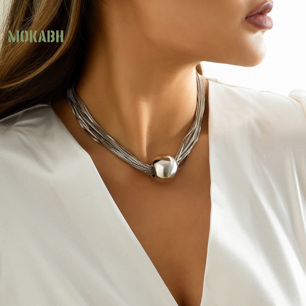 [Mok Abh] Vòng Cổ Choker Bản To Nhiều Lớp Phong Cách Punk Âu Mỹ Cá Tính