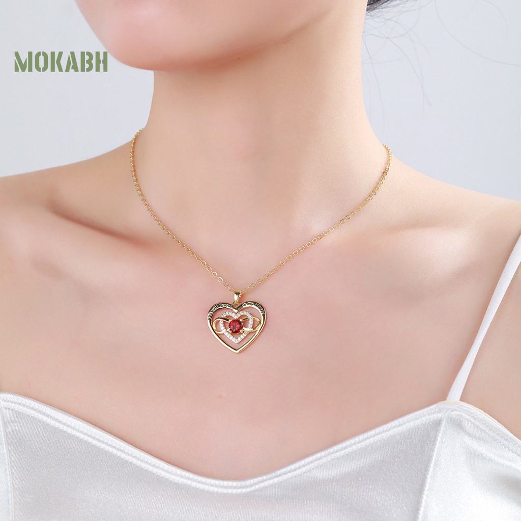 Vòng cổ Mặt Trái Tim Đính Đá Thời Trang Dành Cho Nữ