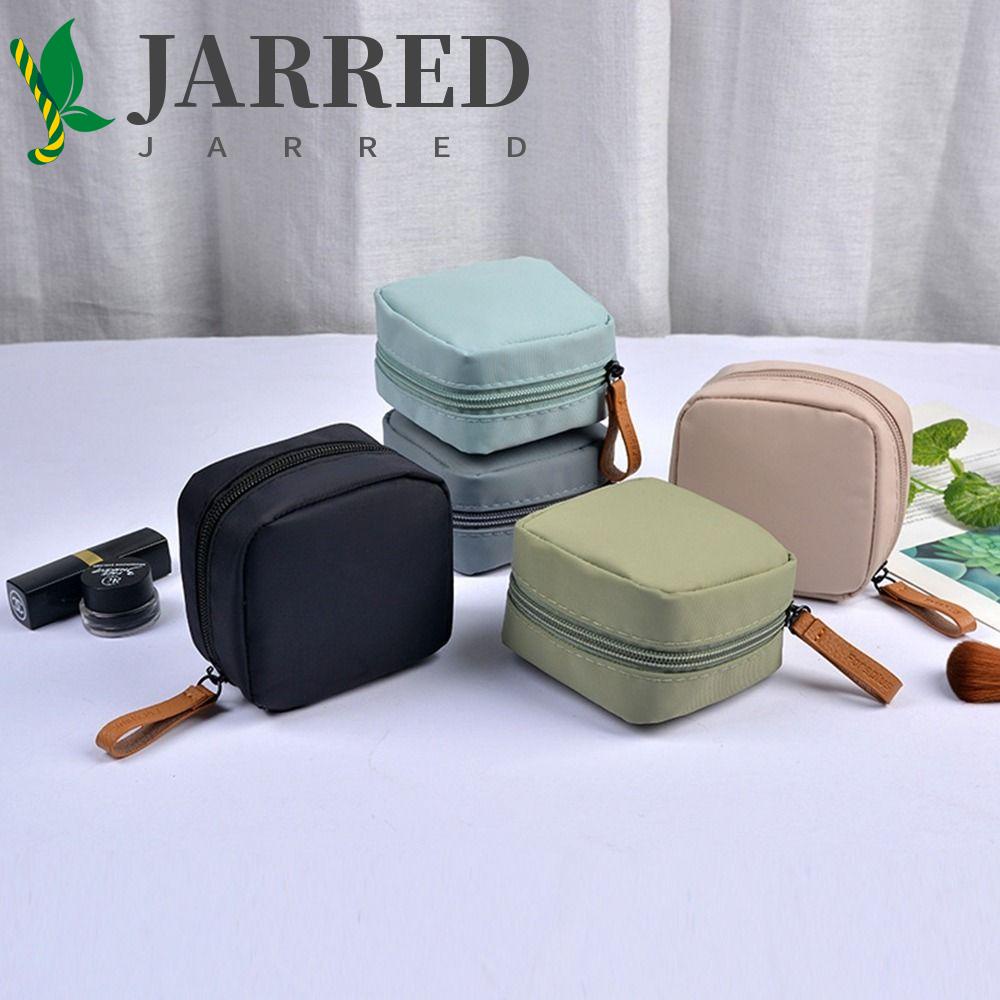 JARRED Túi Đựng Mỹ Phẩm Bằng Nylon Hình Vuông Thời Trang