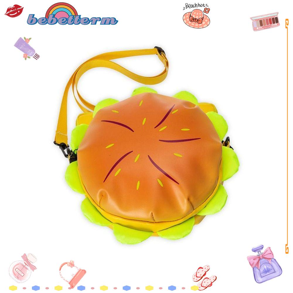 BEBETTERM Túi Đeo Vai Nữ Cỡ Lớn Hình Hamburger Dễ Thương