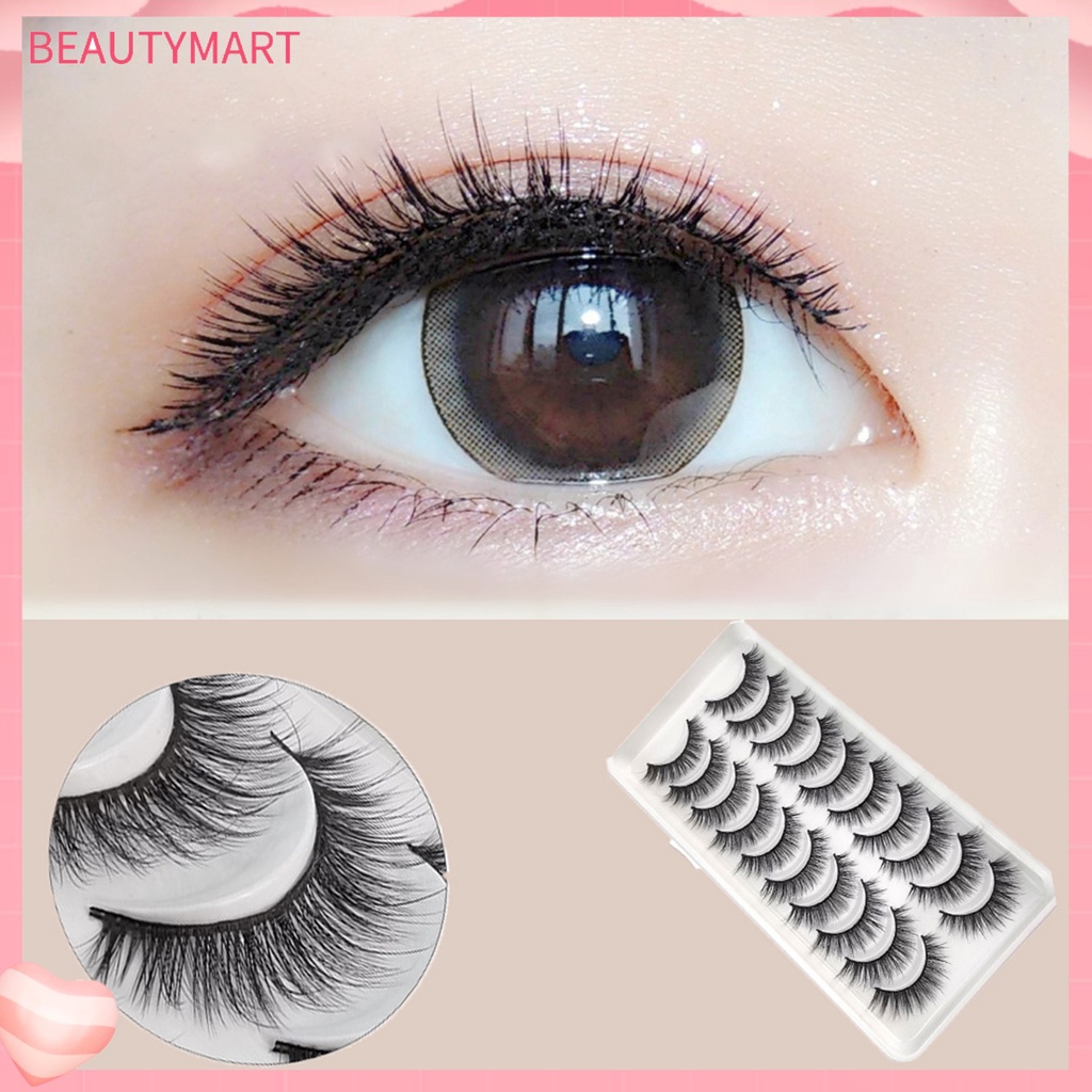 Set 10 Cặp Lông Mi Giả Màu Đen Dài Tự Nhiên Trang Điểm Cho Nữ