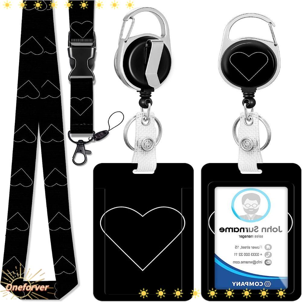 Kẹp Giữ Thẻ ID / Huy Hiệu Màu Đen Có Thể Thu Gọn Cho Học Sinh / Y Tá