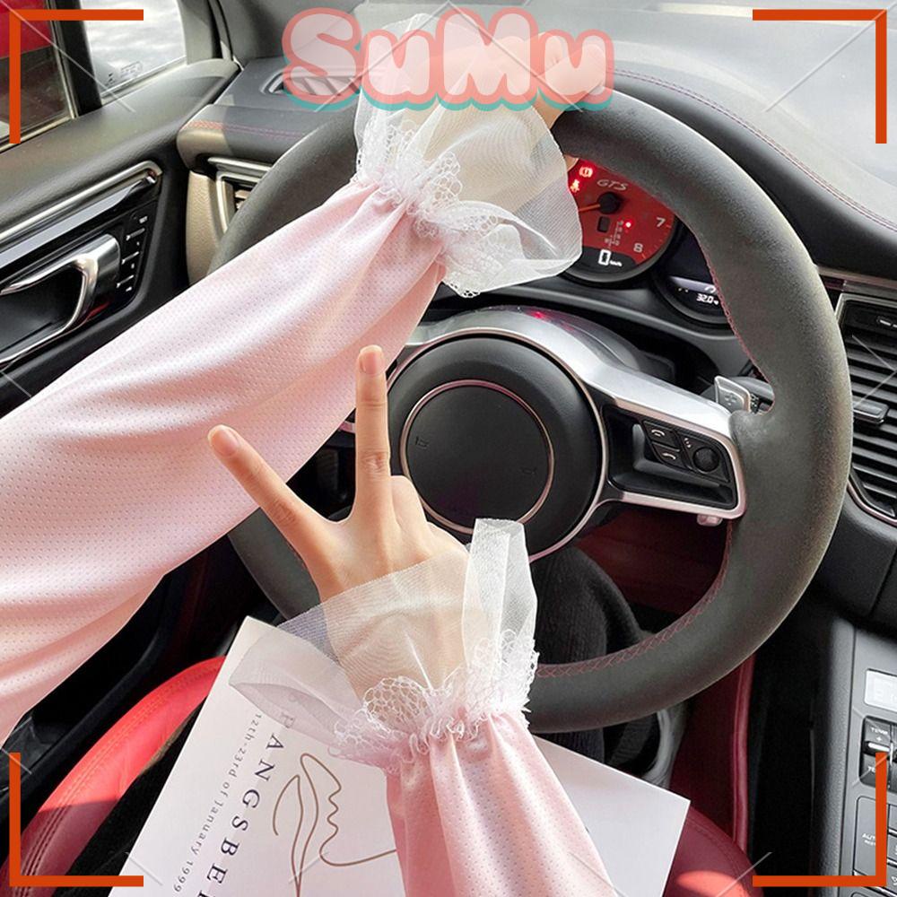 Ống Tay Áo Chống Nắng Mỏng Thoáng Khí Thời Trang Bảo Vệ Cánh Tay Khi Lái Xe